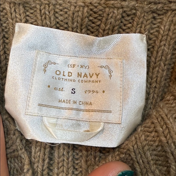 Old Navy Lambs wool blend open cowl neck sweater - Picture 2 of 11